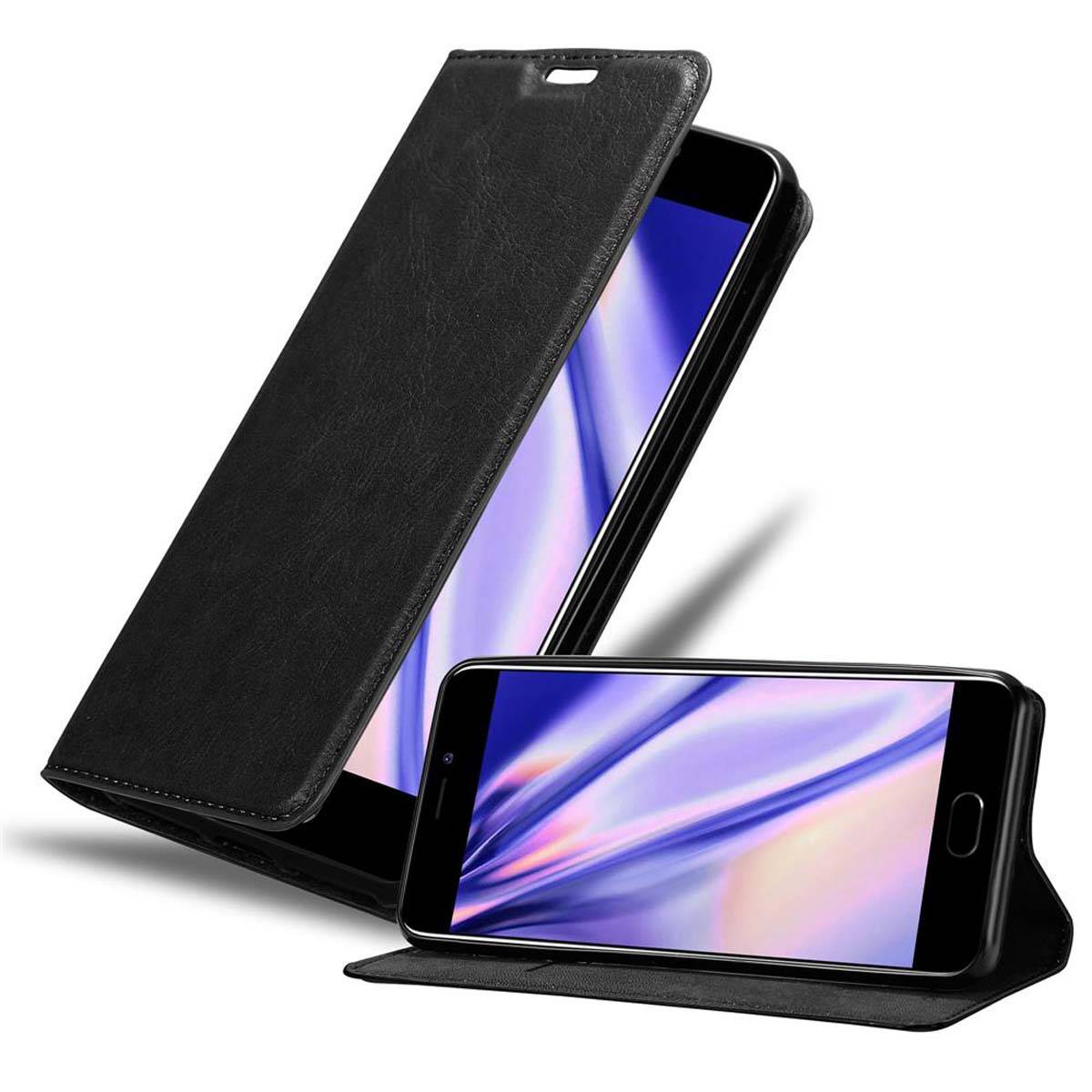 Cadorabo Hülle für MEIZU M6 Schutz Hülle in Schwarz Handyhülle Etui Case Cover Magnetverschluss