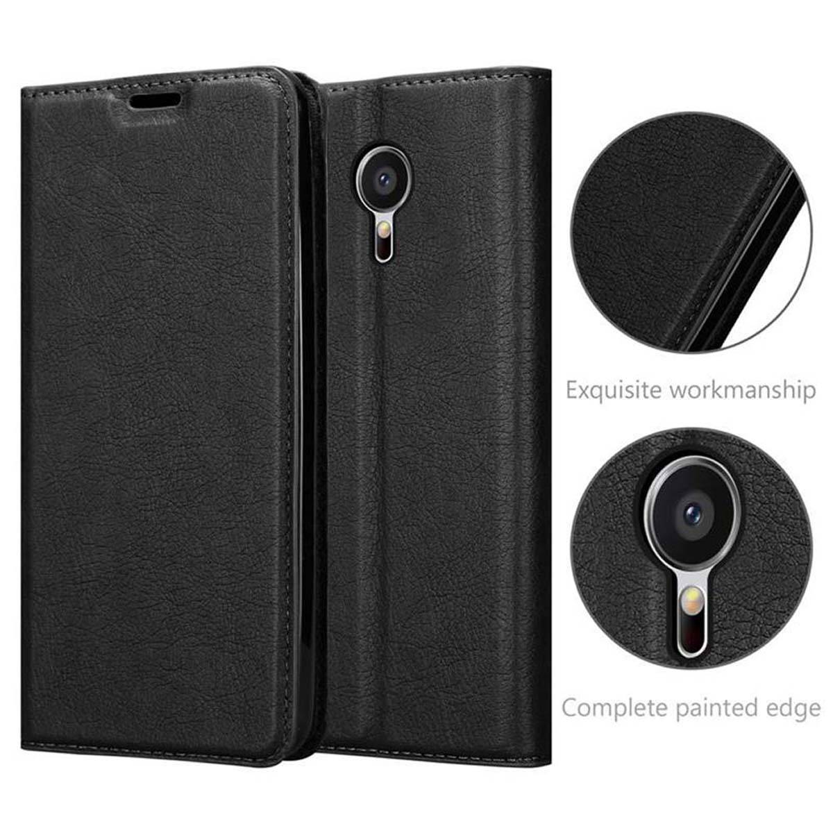 Cadorabo Hülle für MEIZU MX5 Schutz Hülle in Schwarz Handyhülle Etui Case Cover Magnetverschluss