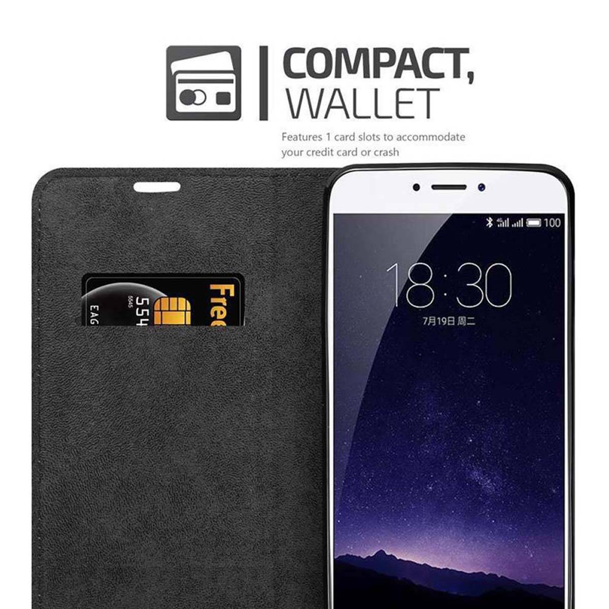 Cadorabo Hülle für MEIZU MX6 Schutz Hülle in Braun Handyhülle Etui Case Cover Magnetverschluss