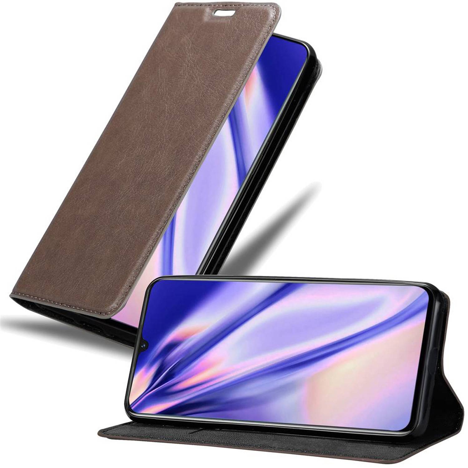 Cadorabo Hülle für MEIZU NOTE 9 Schutz Hülle in Braun Handyhülle Etui Case Cover Magnetverschluss
