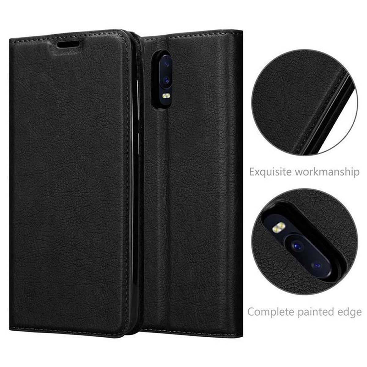 Cadorabo Hülle für Oppo R17 Schutz Hülle in Schwarz Handyhülle Etui Case Cover Magnetverschluss