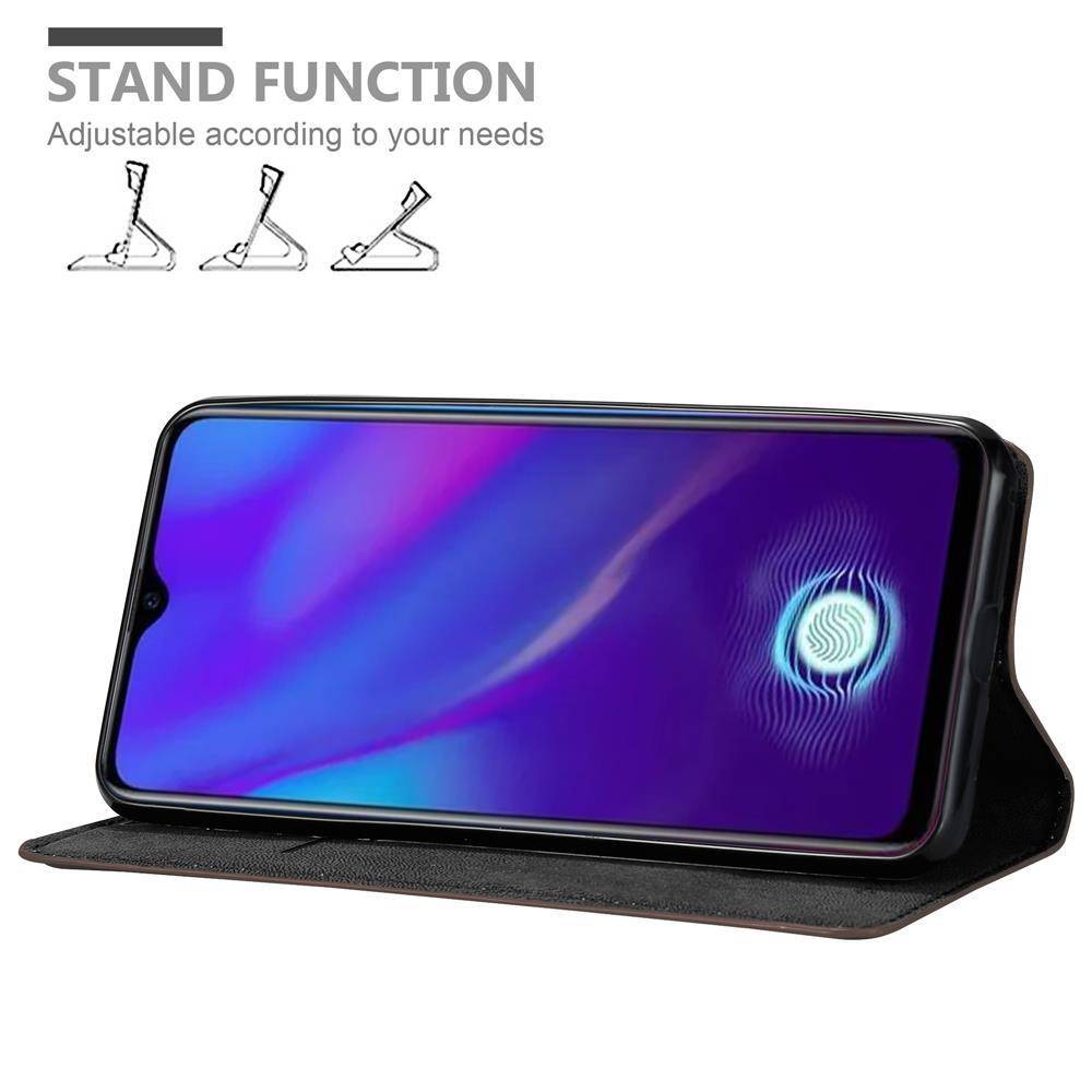 Cadorabo Hülle für Oppo R17 NEO Schutz Hülle in Braun Handyhülle Etui Case Cover Magnetverschluss