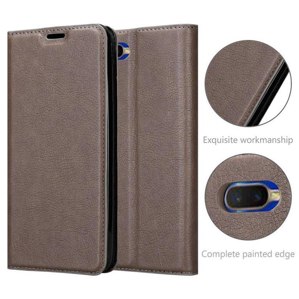 Cadorabo Hülle für Oppo R17 NEO Schutz Hülle in Braun Handyhülle Etui Case Cover Magnetverschluss