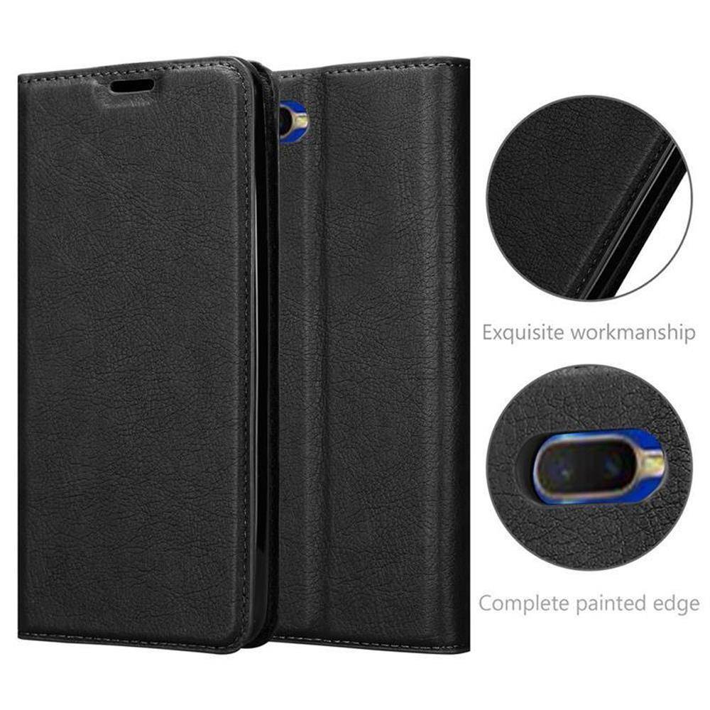 Cadorabo Hülle für Oppo R17 NEO Schutz Hülle in Schwarz Handyhülle Etui Case Cover Magnetverschluss