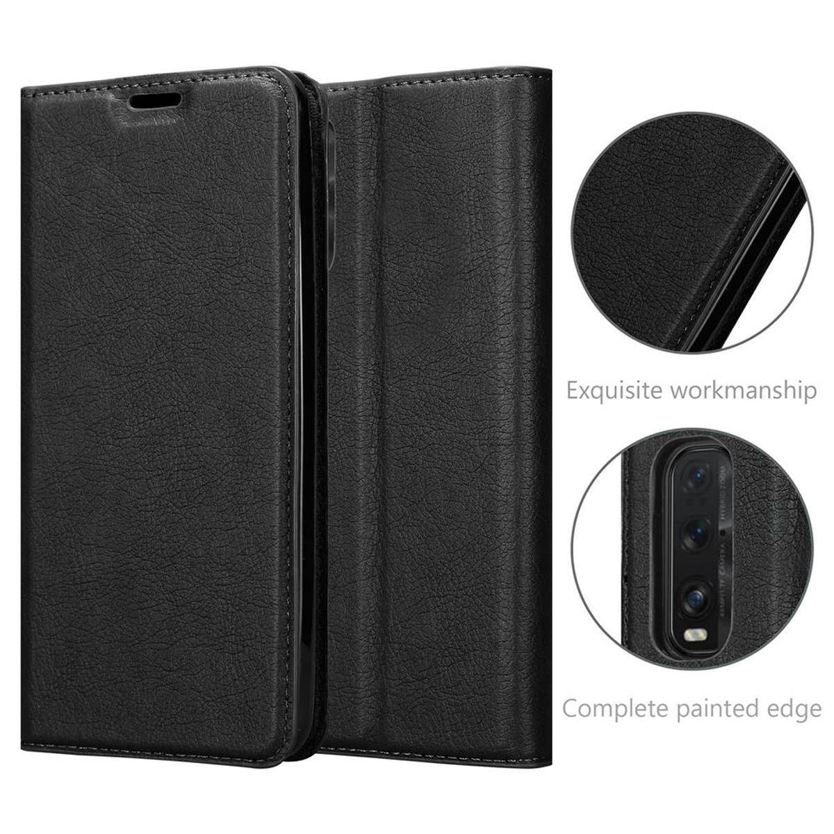 Cadorabo Hülle für Oppo FIND X2 Schutz Hülle in Schwarz Handyhülle Etui Case Cover Magnetverschluss