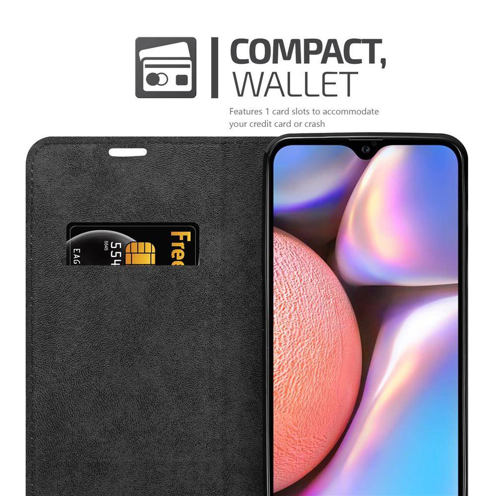 Cadorabo Hülle für Samsung Galaxy A10s / M01s Schutz Hülle in Braun Handyhülle Etui Case Cover Magnetverschluss