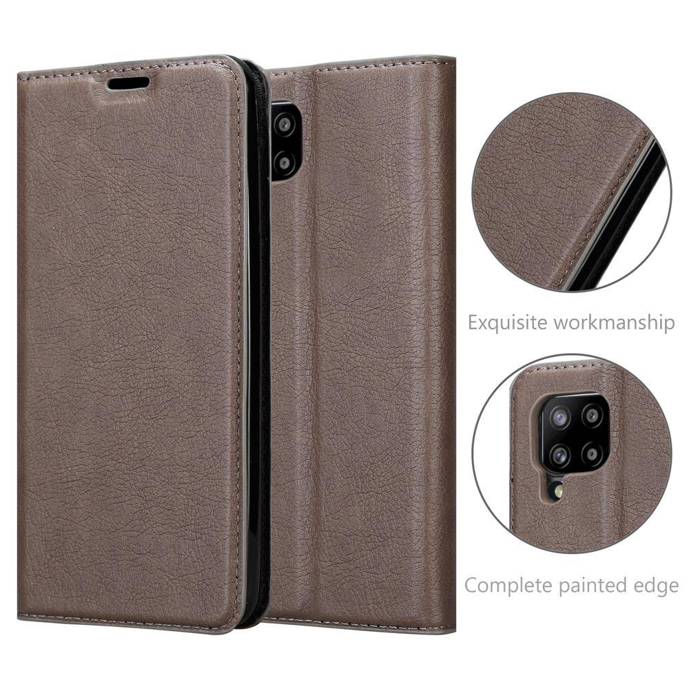 Cadorabo Hülle für Samsung Galaxy A42 4G Schutz Hülle in Braun Handyhülle Etui Case Cover Magnetverschluss