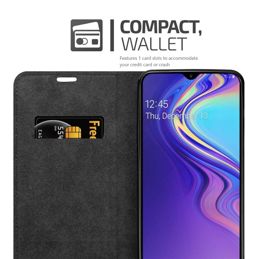 Cadorabo Hülle für Samsung Galaxy M30 / A40s Schutz Hülle in Rot Handyhülle Etui Case Cover Magnetverschluss