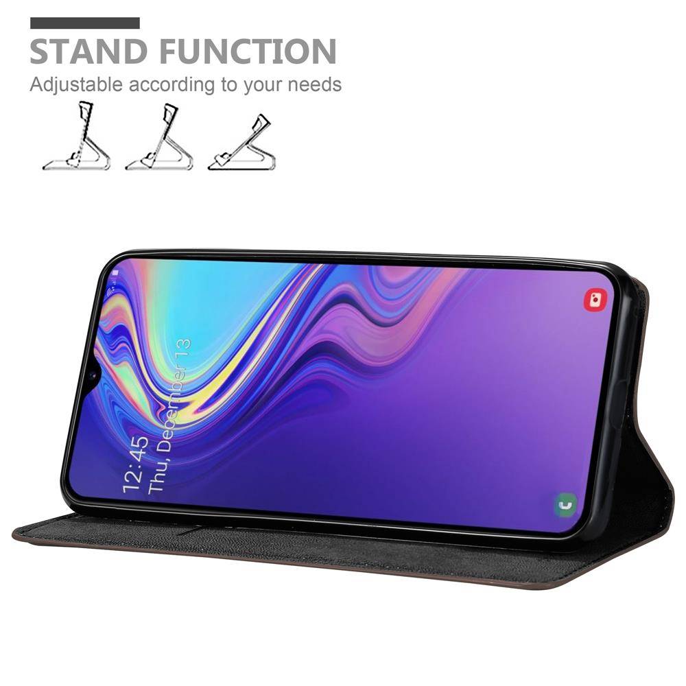 Cadorabo Hülle für Samsung Galaxy M30 / A40s Schutz Hülle in Braun Handyhülle Etui Case Cover Magnetverschluss