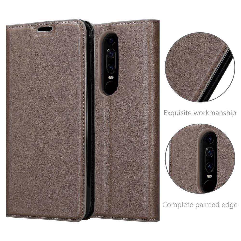 Cadorabo Hülle für Huawei MATE RS Schutz Hülle in Braun Handyhülle Etui Case Cover Magnetverschluss