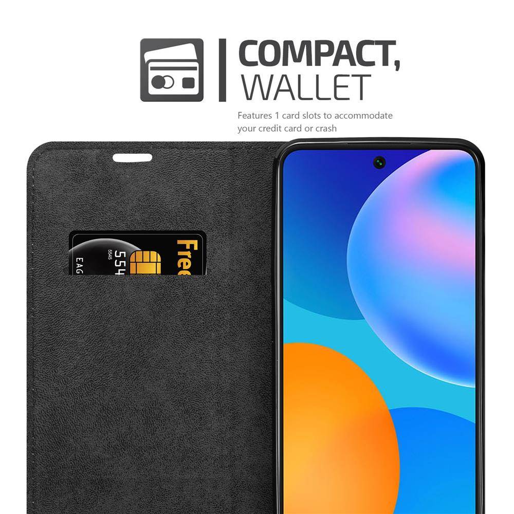 Cadorabo Hülle für Huawei P SMART 2021 Schutz Hülle in Braun Handyhülle Etui Case Cover Magnetverschluss