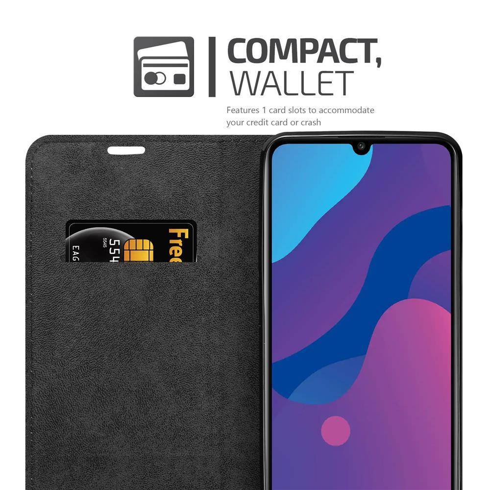 Cadorabo Hülle für Honor PLAY 9A Schutz Hülle in Schwarz Handyhülle Etui Case Cover Magnetverschluss