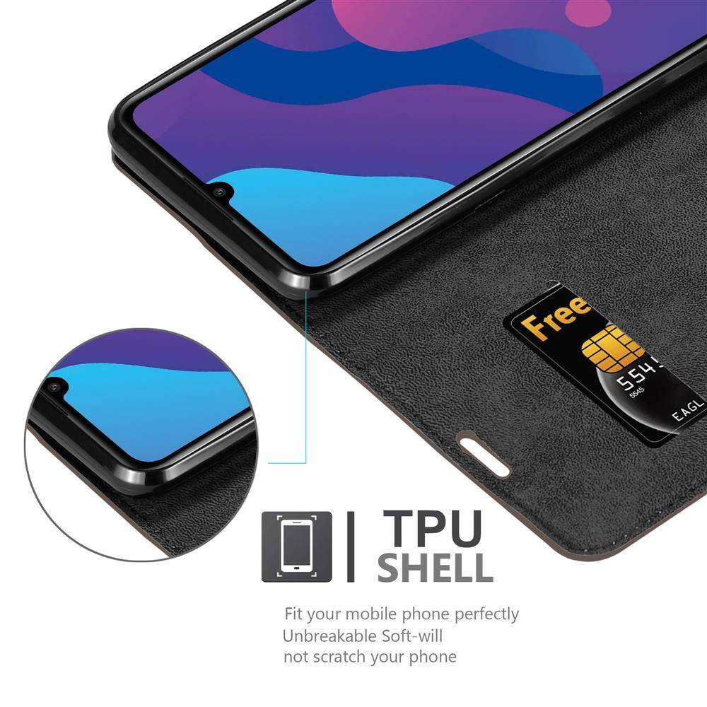 Cadorabo Hülle für Honor PLAY 9A Schutz Hülle in Braun Handyhülle Etui Case Cover Magnetverschluss
