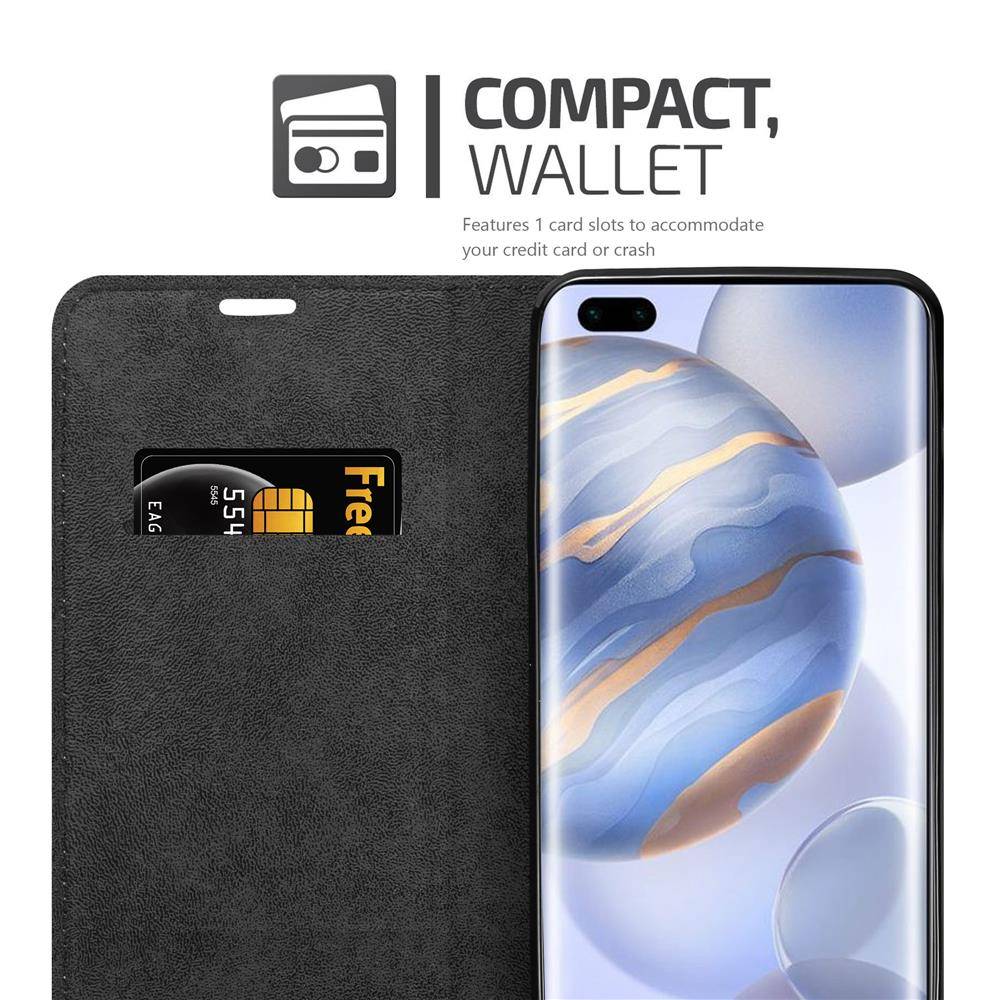 Cadorabo Hülle für Honor 30S Schutz Hülle in Rot Handyhülle Etui Case Cover Magnetverschluss