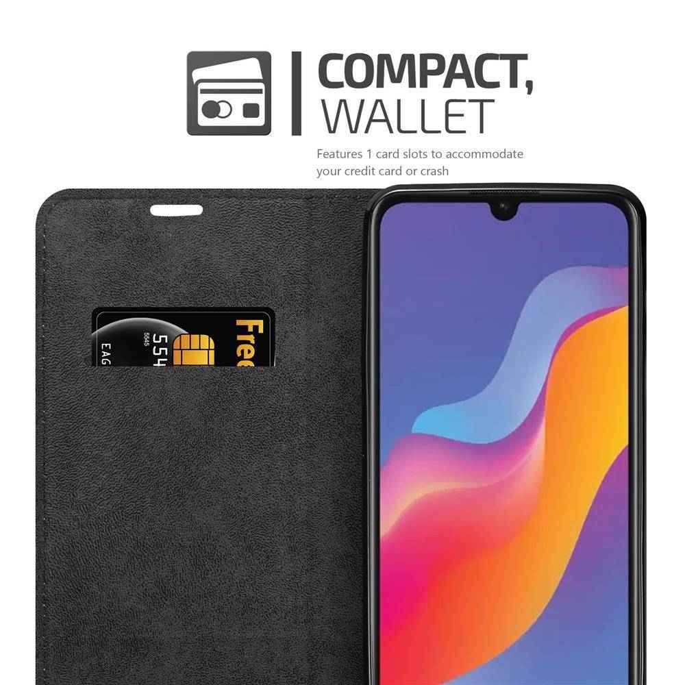 Cadorabo Hülle für Honor 8A 2020 Schutz Hülle in Braun Handyhülle Etui Case Cover Magnetverschluss