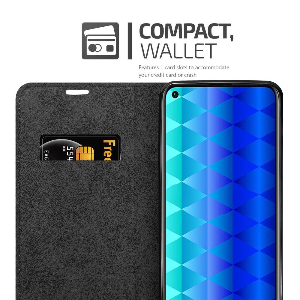 Cadorabo Hülle für Honor 9C Schutz Hülle in Schwarz Handyhülle Etui Case Cover Magnetverschluss