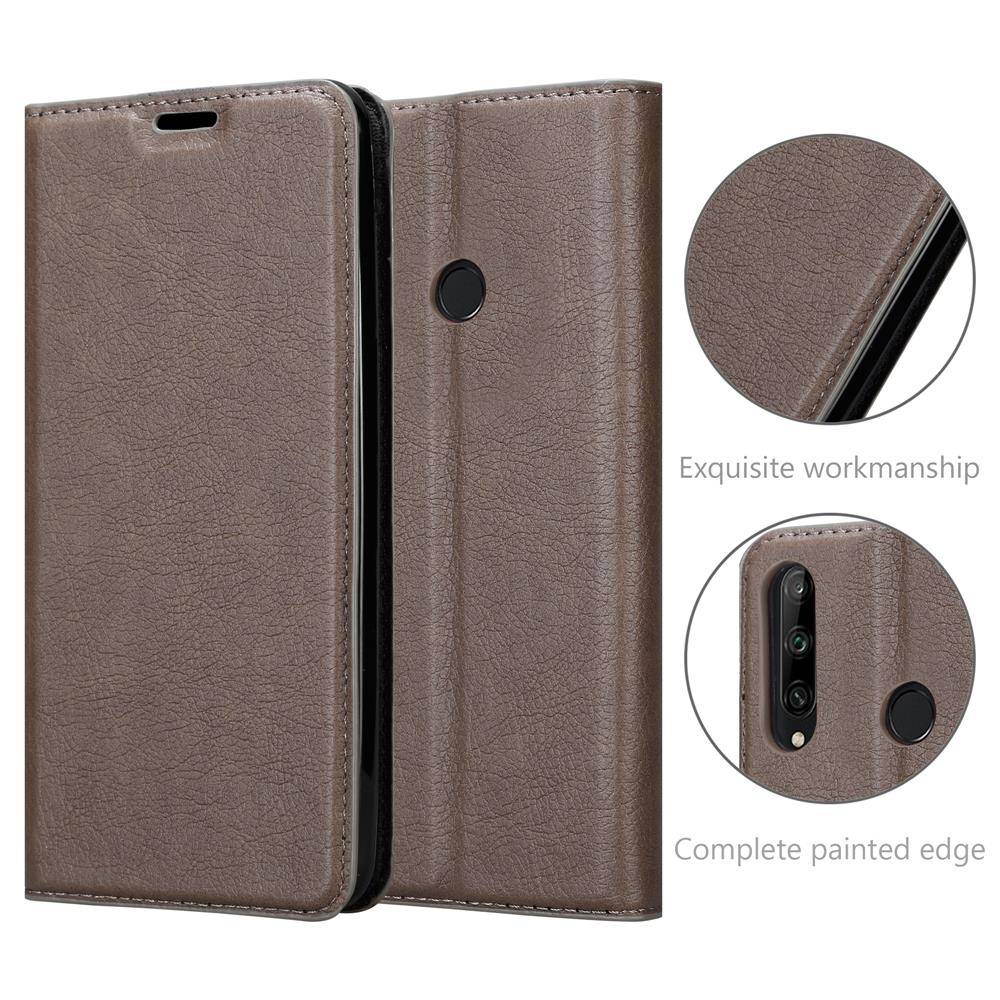 Cadorabo Hülle für Honor 9C Schutz Hülle in Braun Handyhülle Etui Case Cover Magnetverschluss