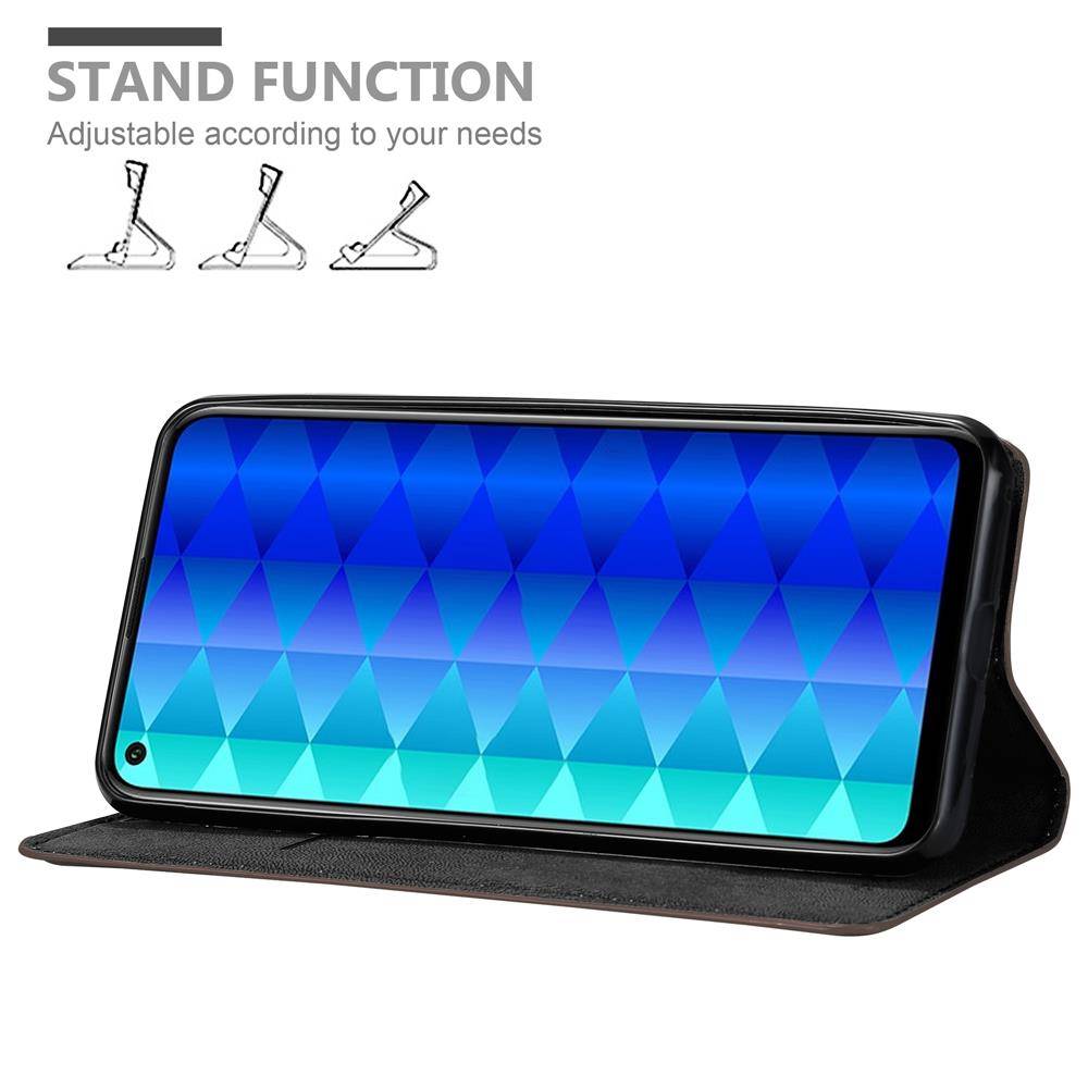 Cadorabo Hülle für Honor 9C Schutz Hülle in Braun Handyhülle Etui Case Cover Magnetverschluss