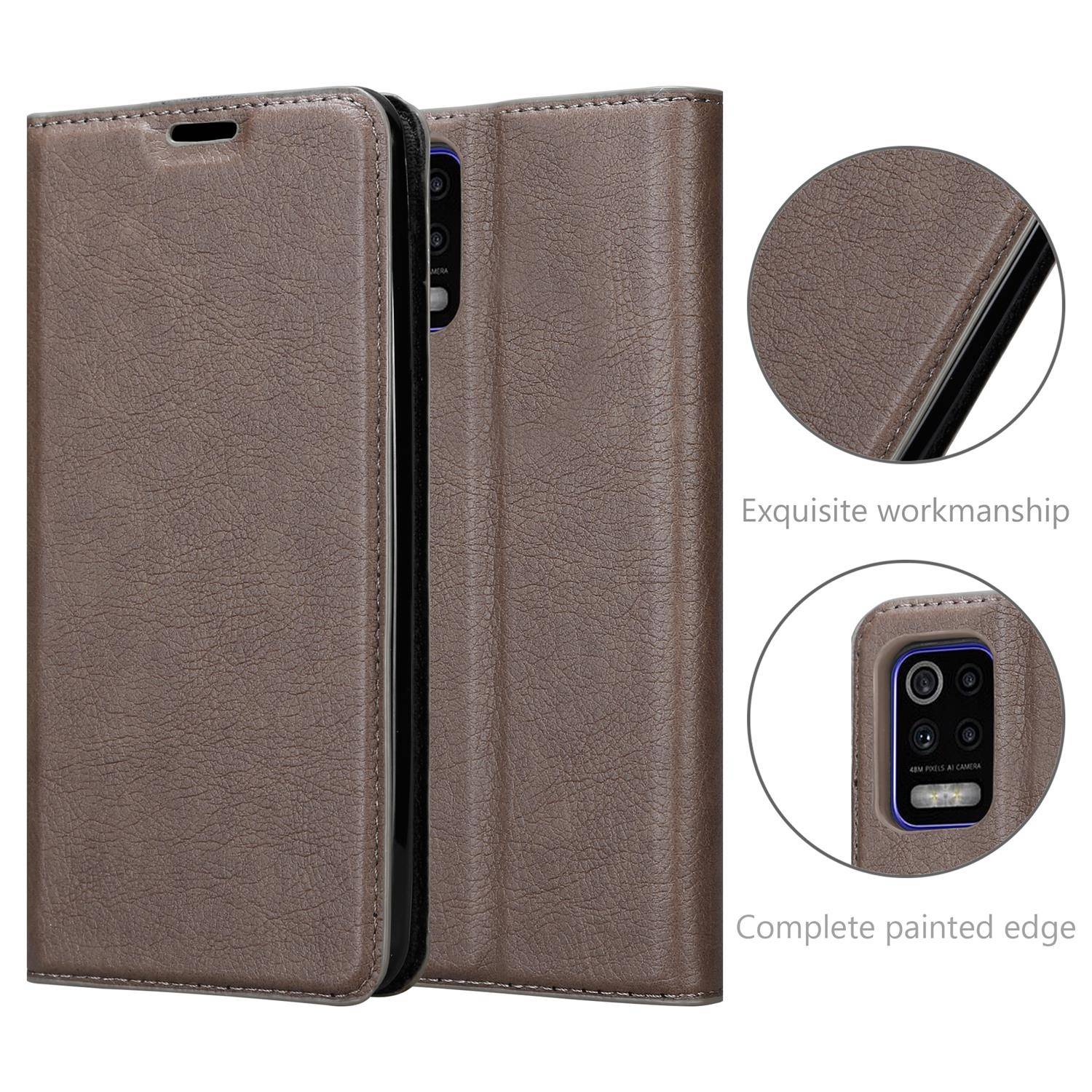 Cadorabo Hülle für LG K52 / K62 / Q52 Schutz Hülle in Braun Handyhülle Etui Case Cover Magnetverschluss
