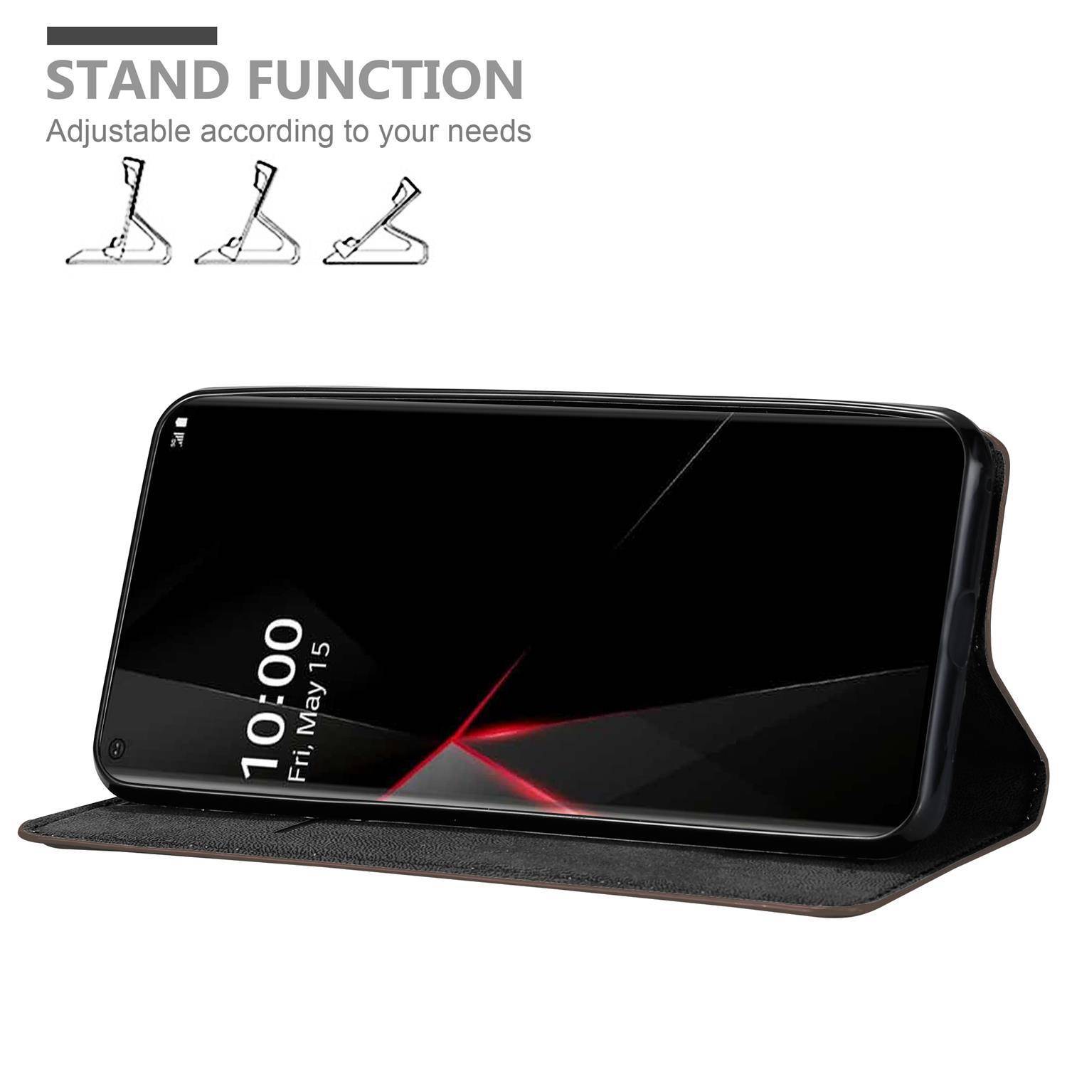 Cadorabo Hülle für LG Velvet Schutz Hülle in Braun Handyhülle Etui Case Cover Magnetverschluss