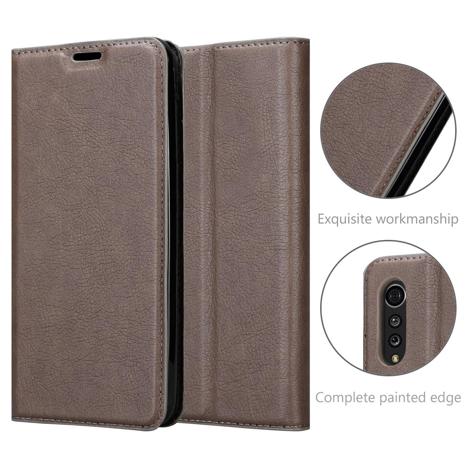 Cadorabo Hülle für LG Velvet Schutz Hülle in Braun Handyhülle Etui Case Cover Magnetverschluss