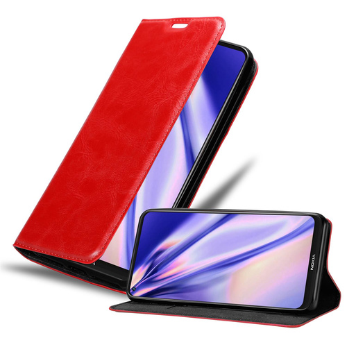 Cadorabo Hülle für Nokia 8.3 Schutz Hülle in Rot Handyhülle Etui Case Cover Magnetverschluss