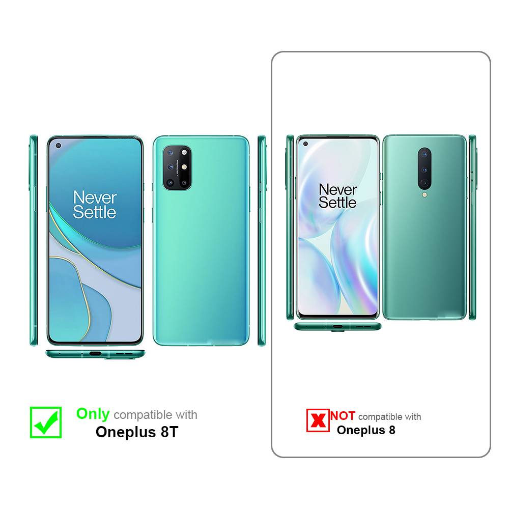 Cadorabo Hülle für OnePlus 8T Schutz Hülle in Braun Handyhülle Etui Case Cover Magnetverschluss