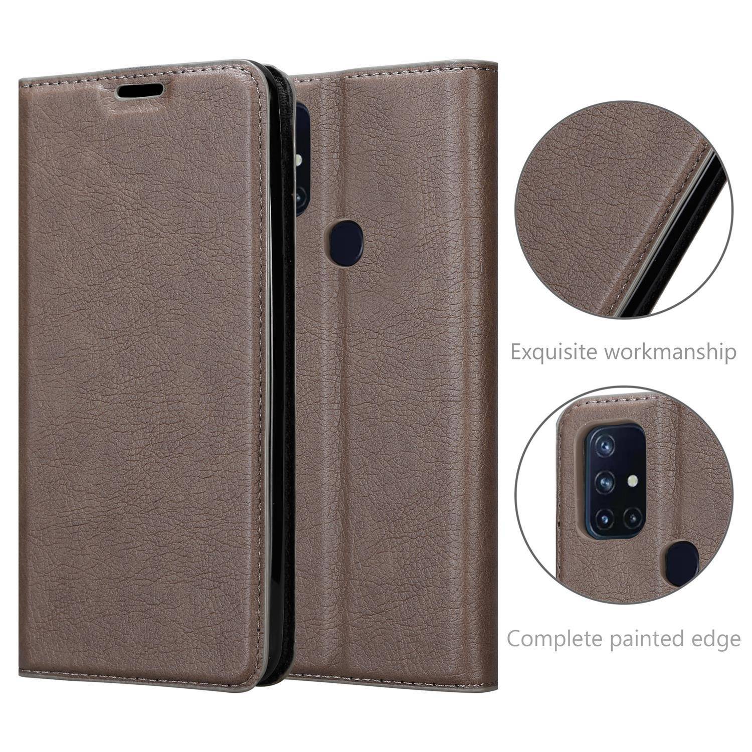 Cadorabo Hülle für OnePlus Nord N10 5G Schutz Hülle in Braun Handyhülle Etui Case Cover Magnetverschluss