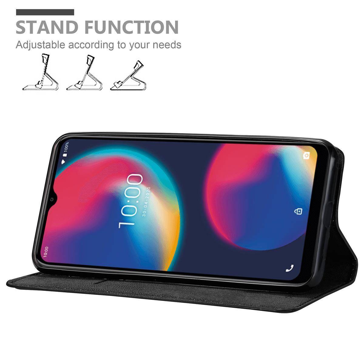 Cadorabo Hülle für WIKO VIEW 4 Schutz Hülle in Schwarz Handyhülle Etui Case Cover Magnetverschluss