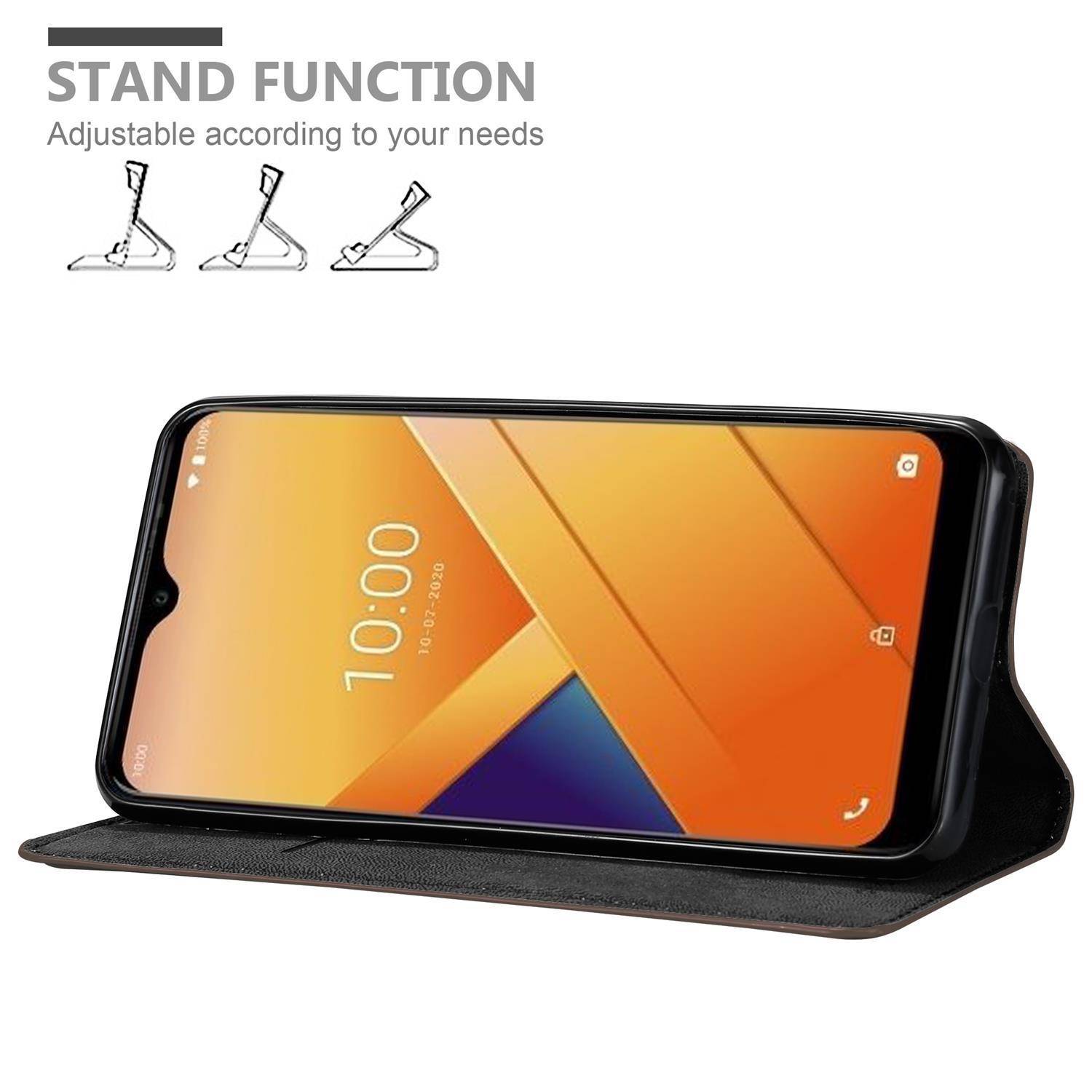 Cadorabo Hülle für WIKO Y81 Schutz Hülle in Braun Handyhülle Etui Case Cover Magnetverschluss