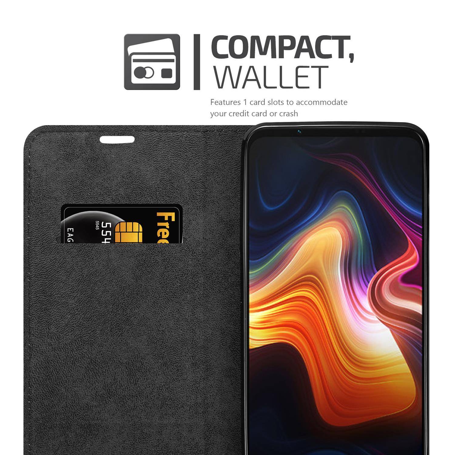 Cadorabo Hülle für ZTE Nubia PLAY 5G Schutz Hülle in Rot Handyhülle Etui Case Cover Magnetverschluss