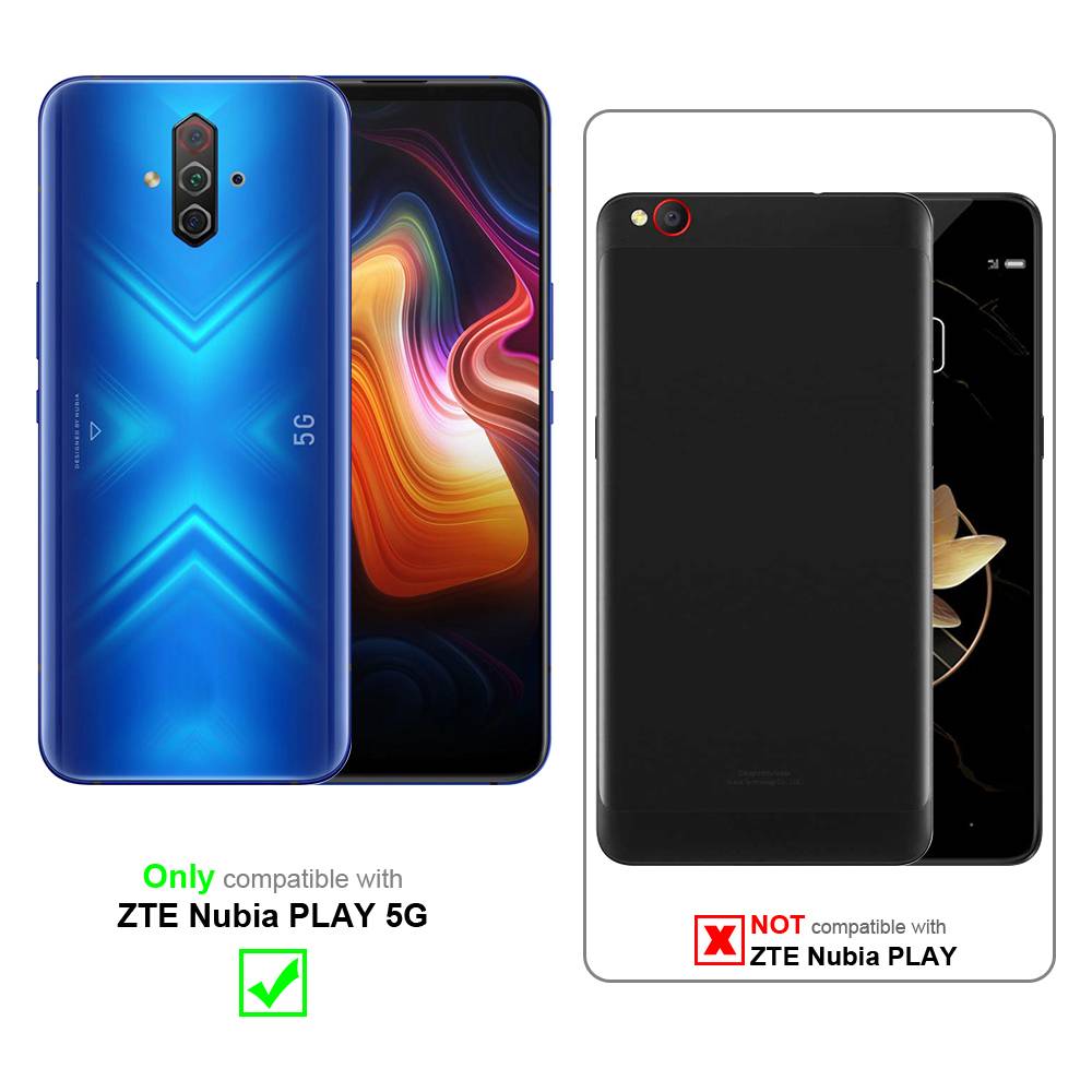 Cadorabo Hülle für ZTE Nubia PLAY 5G Schutz Hülle in Braun Handyhülle Etui Case Cover Magnetverschluss