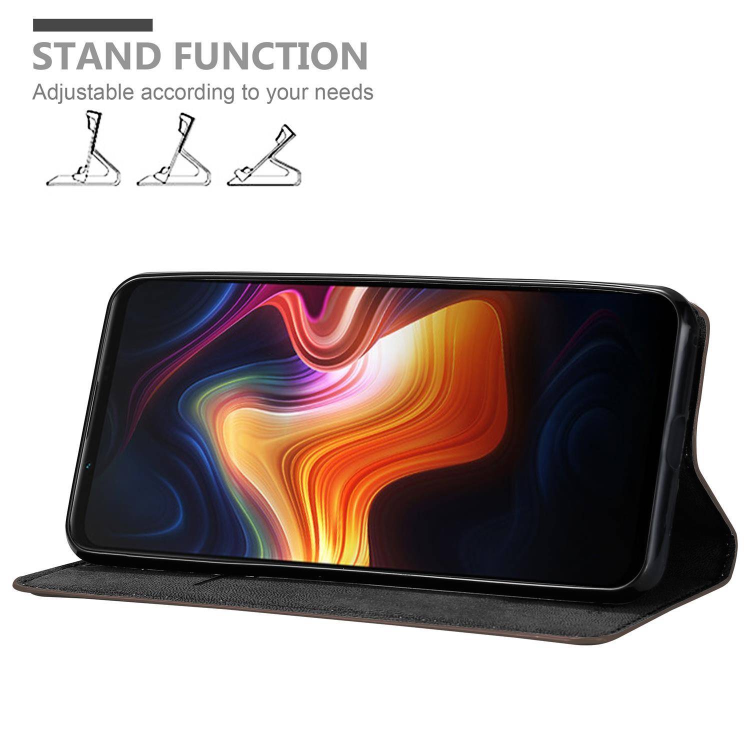 Cadorabo Hülle für ZTE Nubia PLAY 5G Schutz Hülle in Braun Handyhülle Etui Case Cover Magnetverschluss