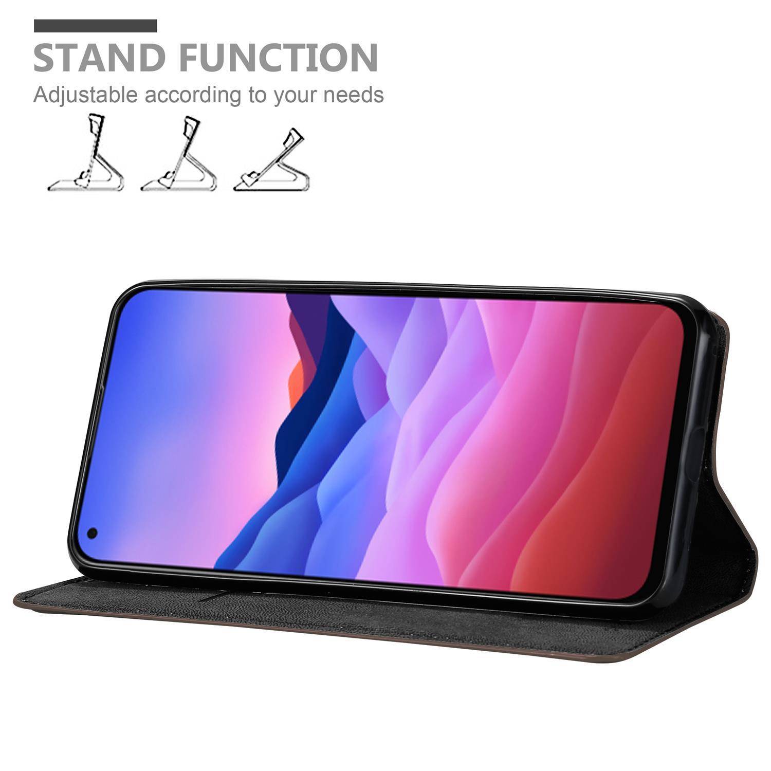 Cadorabo Hülle für ZTE Blade V2020 Schutz Hülle in Braun Handyhülle Etui Case Cover Magnetverschluss