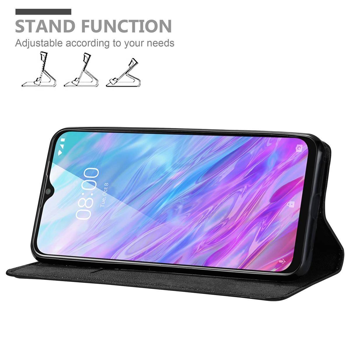 Cadorabo Hülle für ZTE Blade 10 SMART Schutz Hülle in Schwarz Handyhülle Etui Case Cover Magnetverschluss