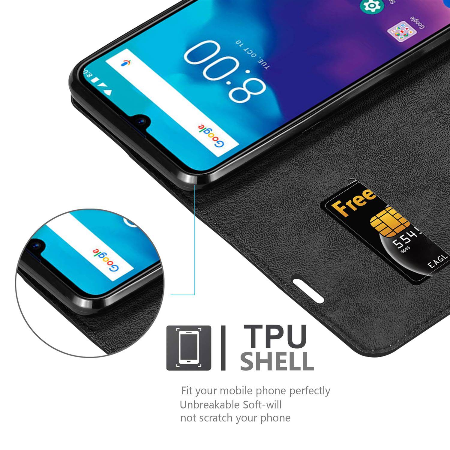 Cadorabo Hülle für ZTE Blade V10 VITA Schutz Hülle in Schwarz Handyhülle Etui Case Cover Magnetverschluss