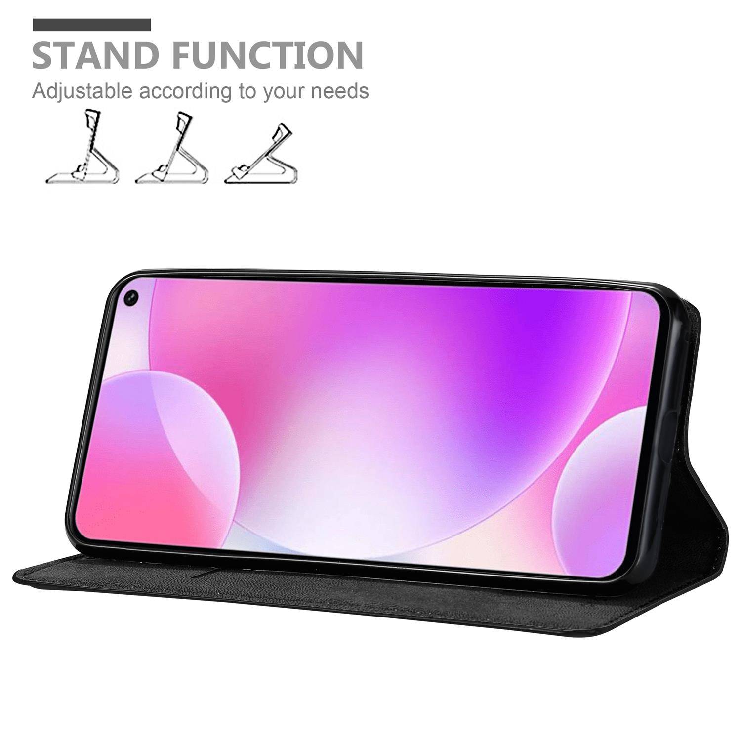 Cadorabo Hülle für Xiaomi RedMi K30 / K30i 5G Schutz Hülle in Schwarz Handyhülle Etui Case Cover Magnetverschluss