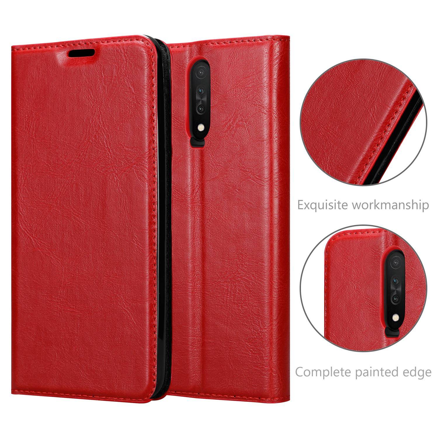 Cadorabo Hülle für Xiaomi RedMi K30 / K30i 5G Schutz Hülle in Rot Handyhülle Etui Case Cover Magnetverschluss