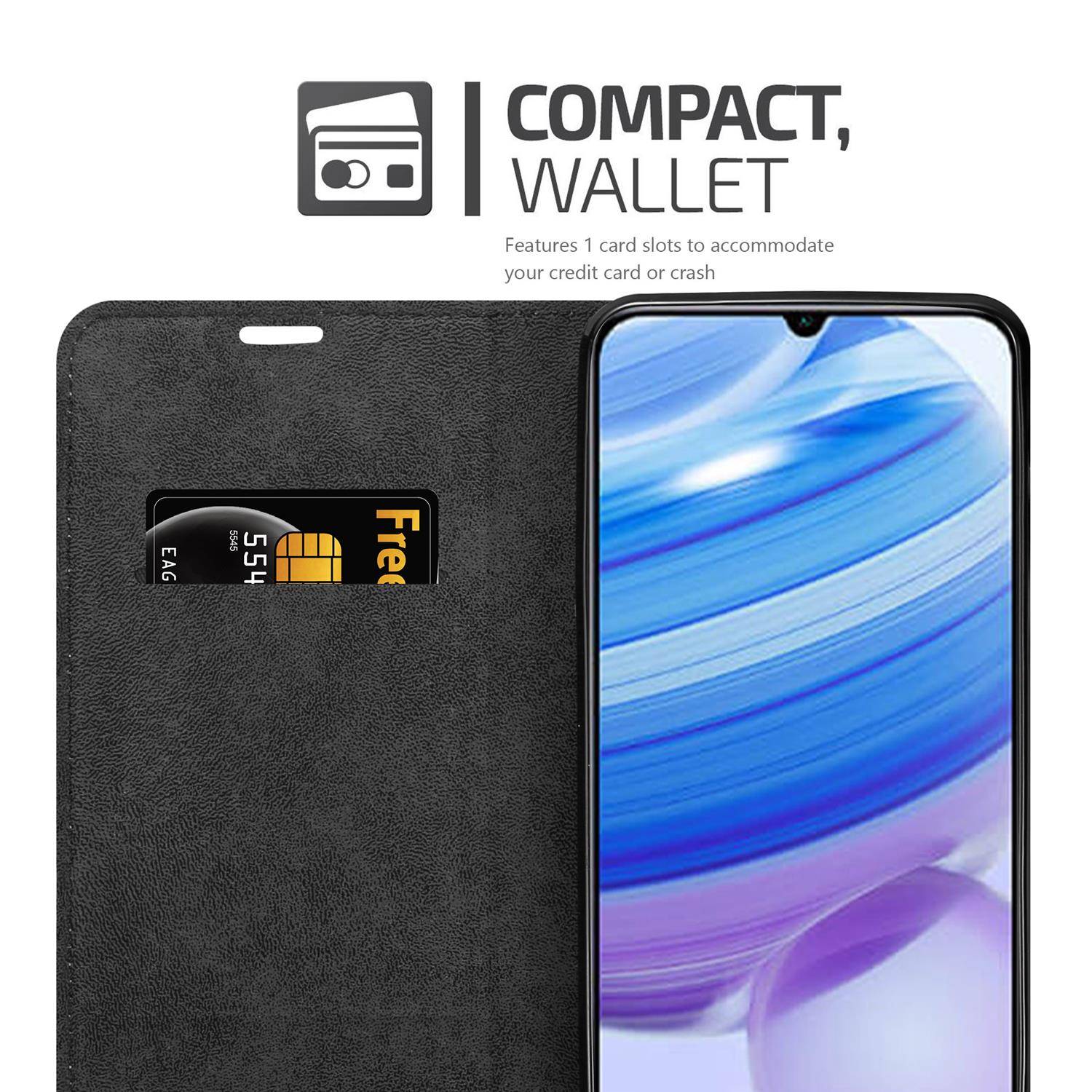 Cadorabo Hülle für Xiaomi RedMi 10X 5G / RedMi 10X PRO 5G Schutz Hülle in Braun Handyhülle Etui Case Cover
