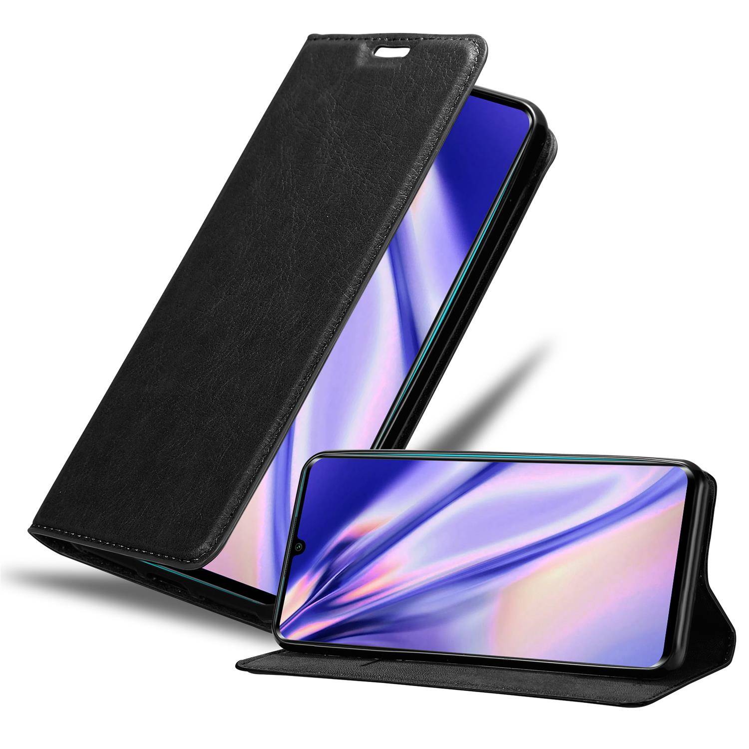 Cadorabo Hülle für Xiaomi Mi NOTE 10 Schutz Hülle in Schwarz Handyhülle Etui Case Cover Magnetverschluss