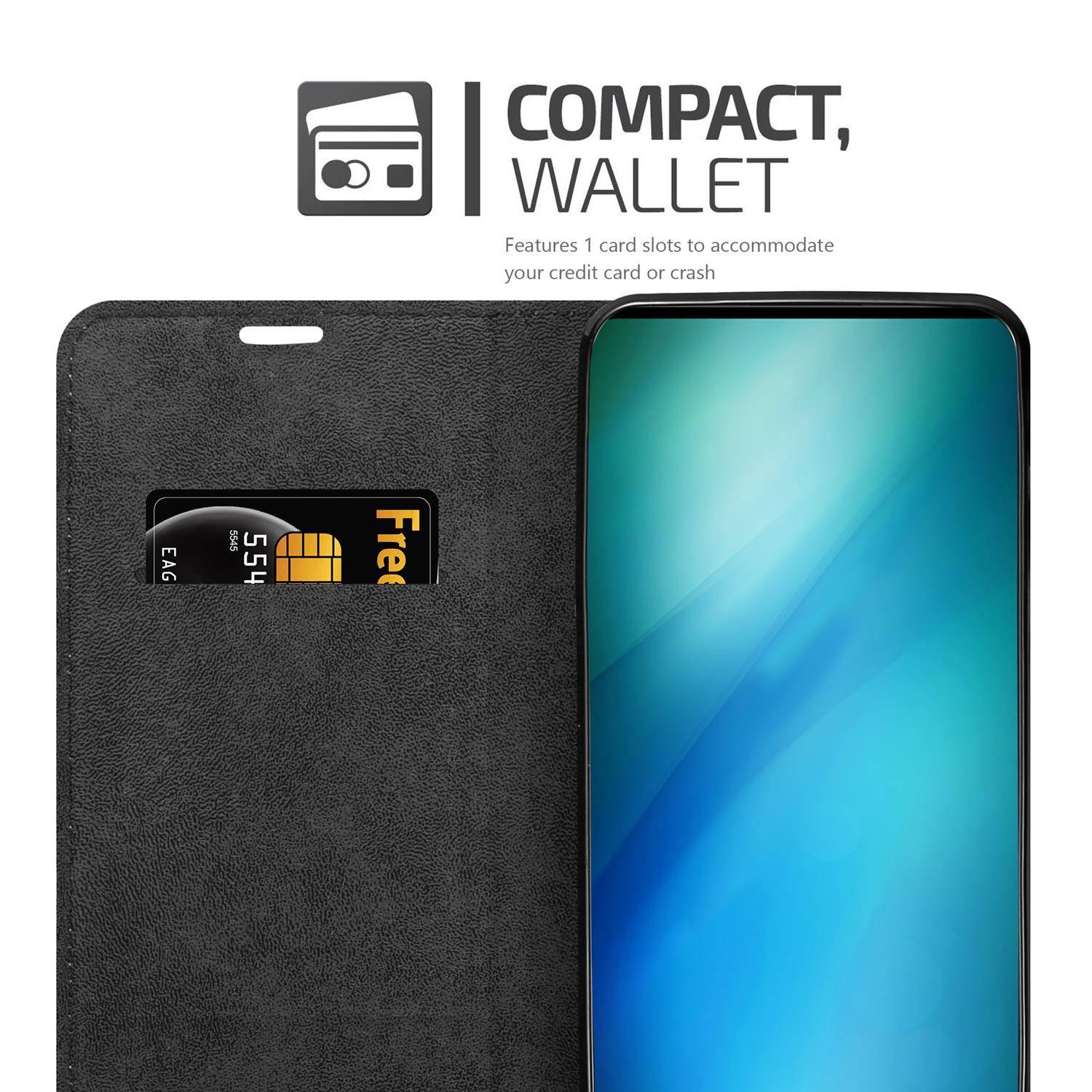 Cadorabo Hülle für Vivo NEX 3 Schutz Hülle in Schwarz Handyhülle Etui Case Cover Magnetverschluss