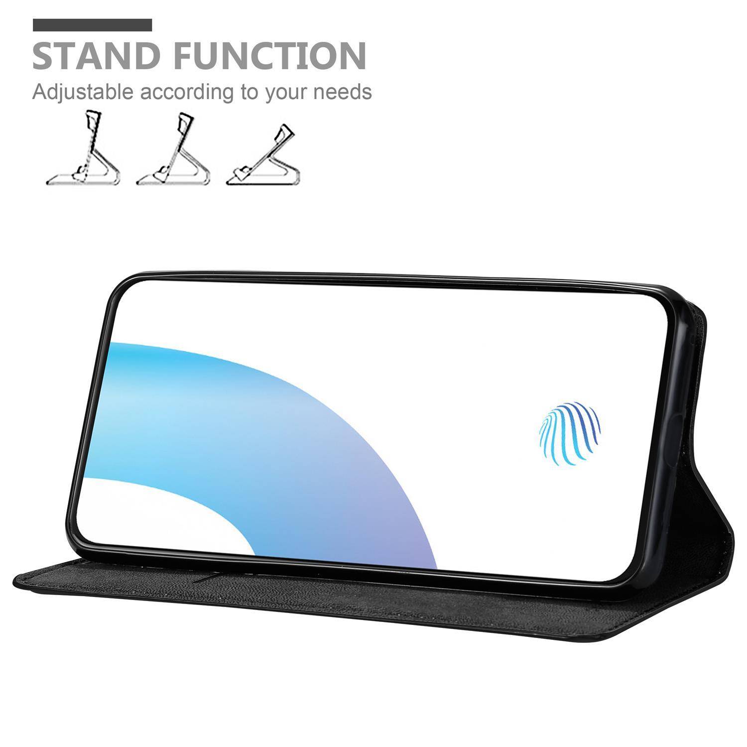 Cadorabo Hülle für Vivo V17 PRO Schutz Hülle in Schwarz Handyhülle Etui Case Cover Magnetverschluss