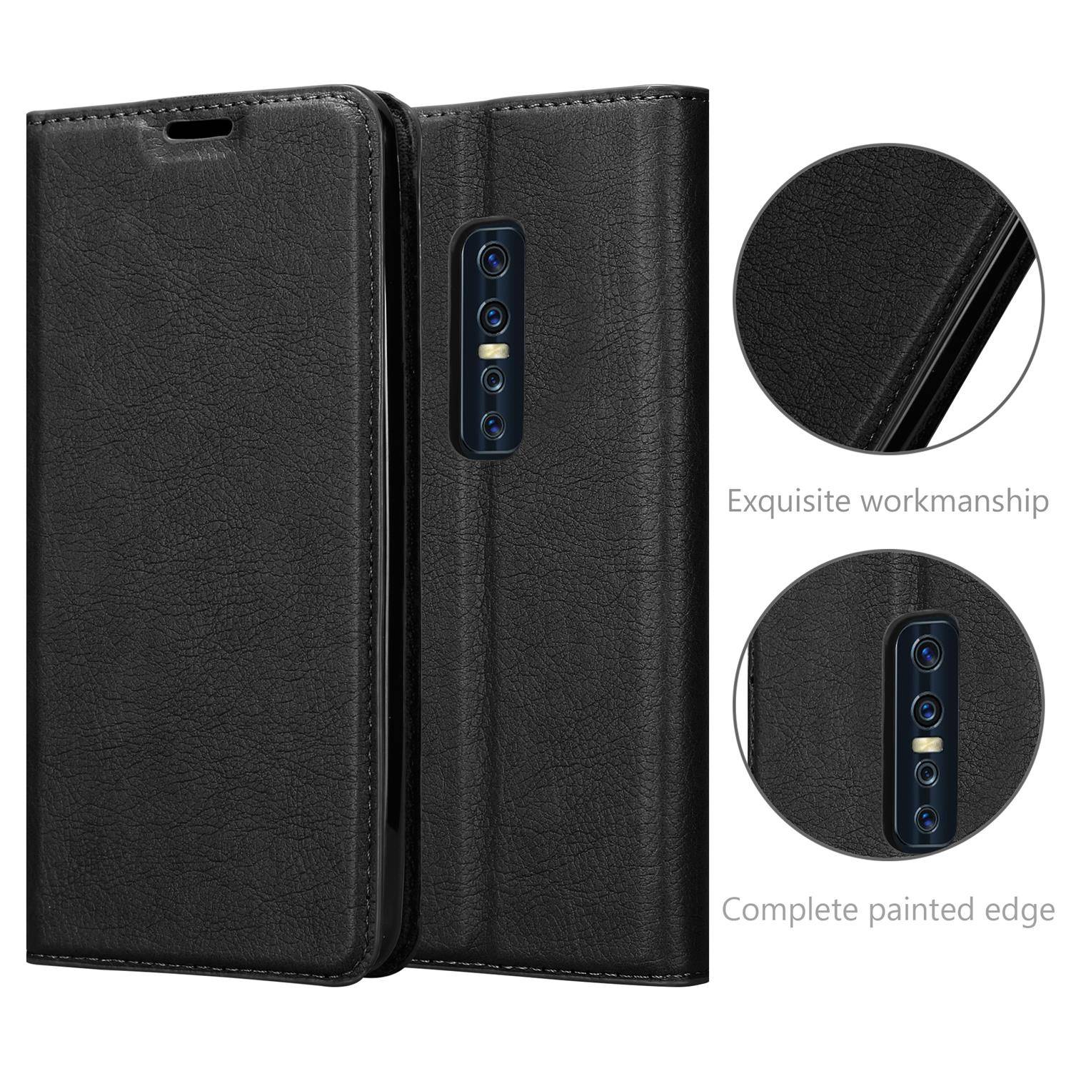 Cadorabo Hülle für Vivo V17 PRO Schutz Hülle in Schwarz Handyhülle Etui Case Cover Magnetverschluss