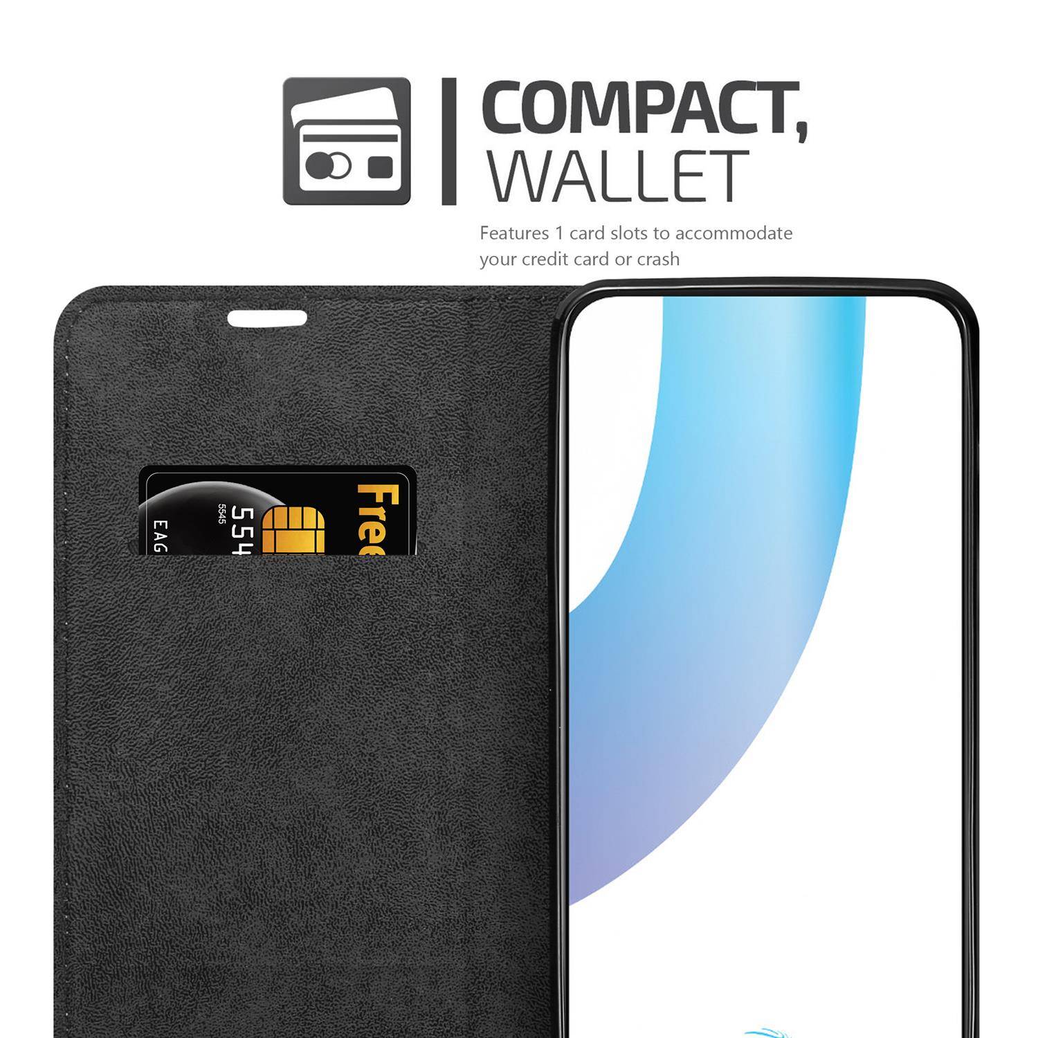 Cadorabo Hülle für Vivo V17 PRO Schutz Hülle in Braun Handyhülle Etui Case Cover Magnetverschluss