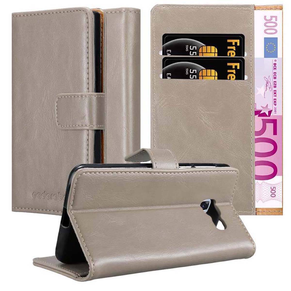 Cadorabo Hülle für Samsung Galaxy A7 2017 Schutzhülle in Braun Handyhülle Book Tasche Case Etui Luxury