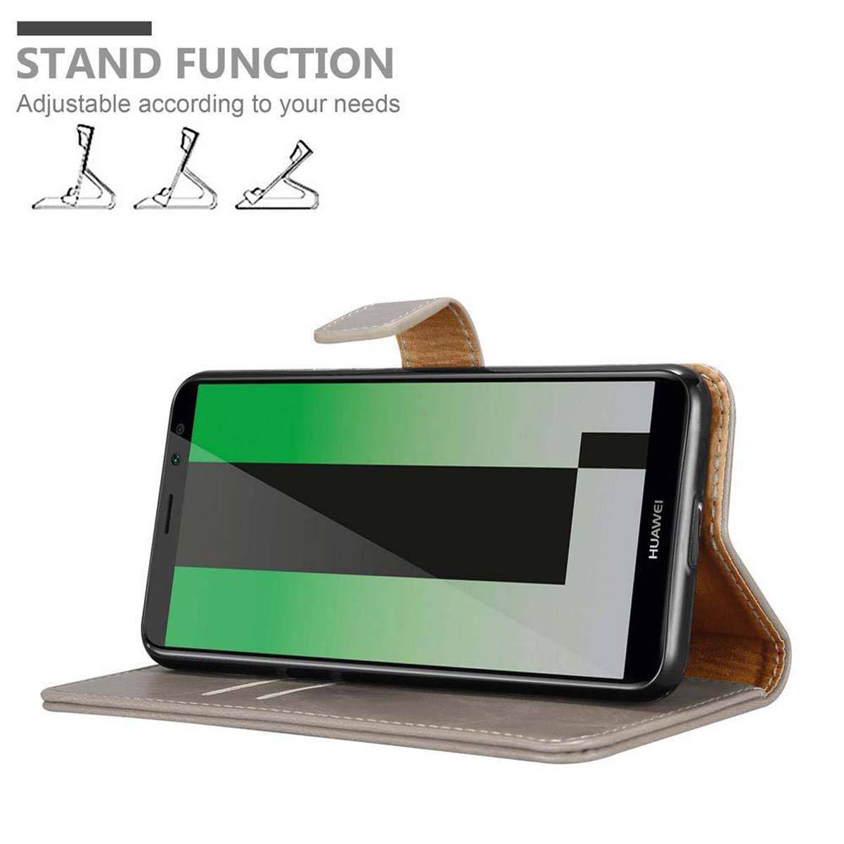 Cadorabo Hülle für Huawei MATE 10 LITE Schutzhülle in Braun Handyhülle Book Tasche Case Etui Luxury