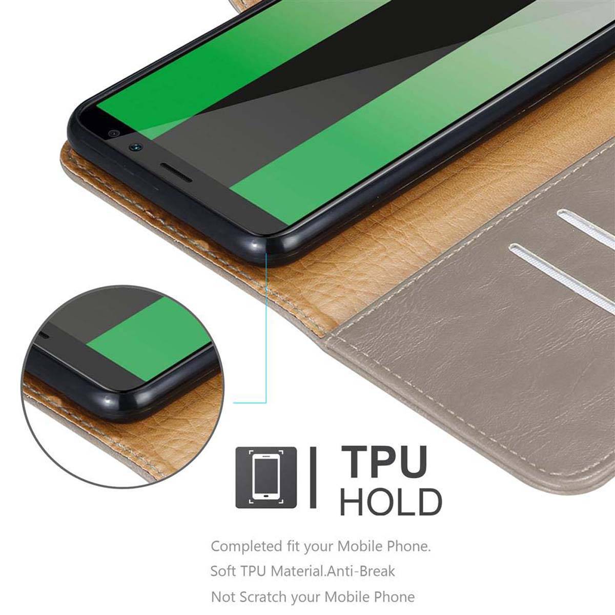 Cadorabo Hülle für Huawei MATE 10 LITE Schutzhülle in Braun Handyhülle Book Tasche Case Etui Luxury