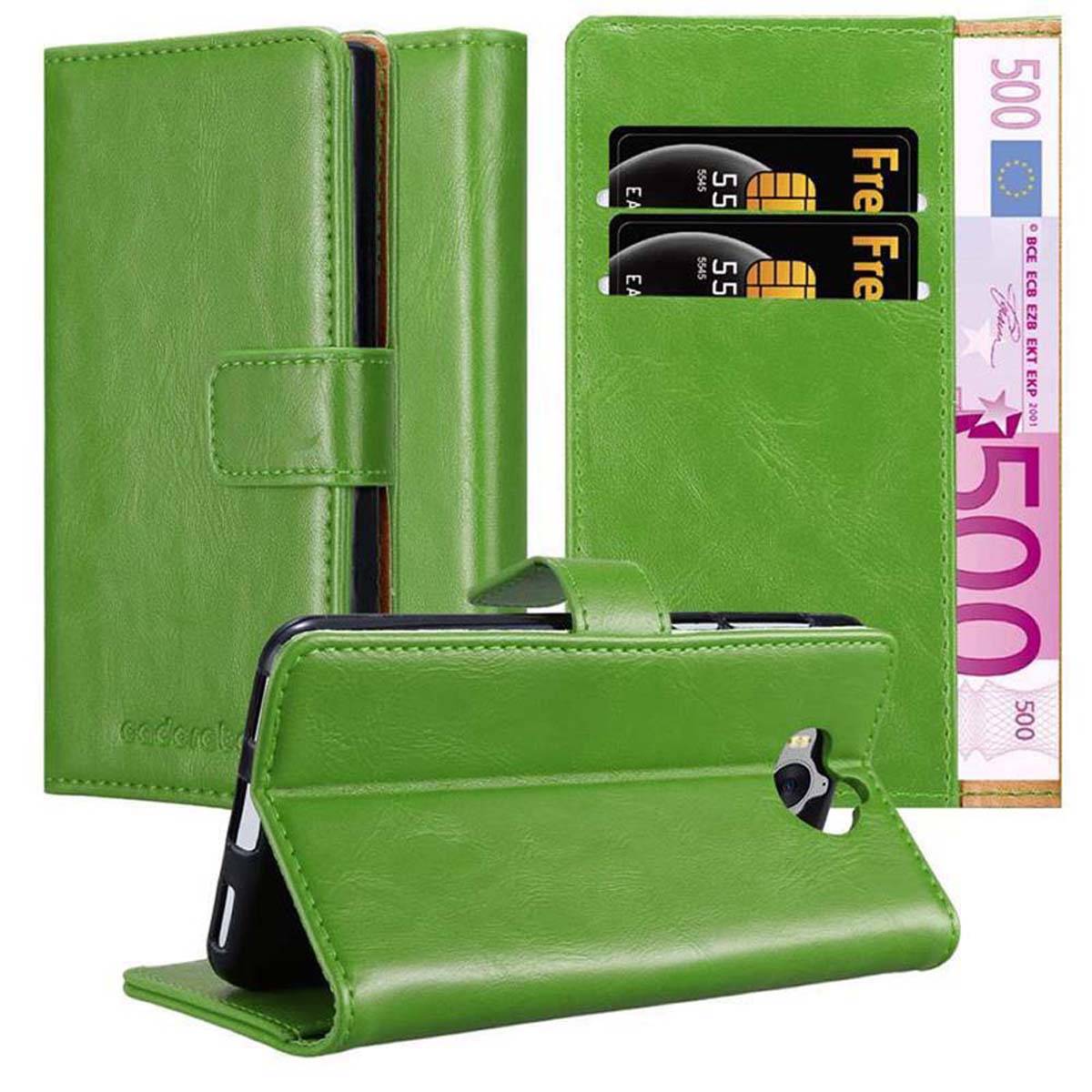Cadorabo Hülle für Huawei Y5 2017 / Y6 2017 Schutzhülle in Grün Handyhülle Book Tasche Case Etui Luxury