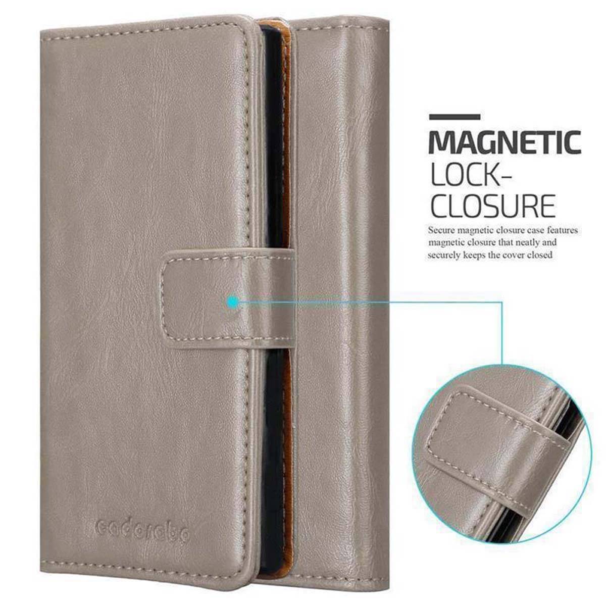 Cadorabo Hülle für LG X SCREEN Schutzhülle in Braun Handyhülle Book Tasche Case Etui Luxury
