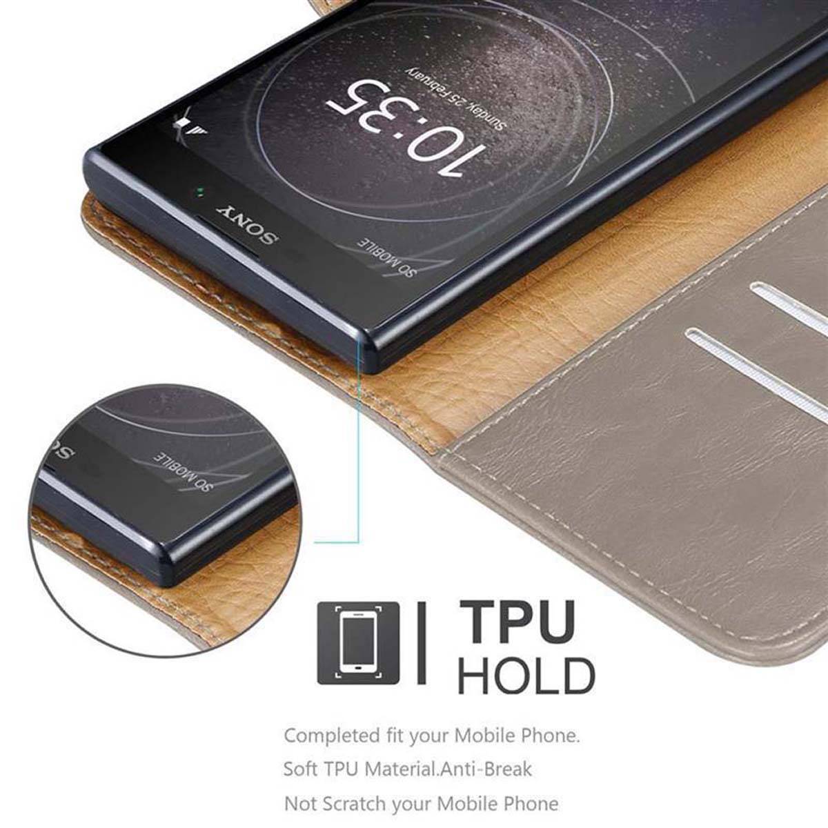 Cadorabo Hülle für Sony Xperia L2 Schutzhülle in Braun Handyhülle Book Tasche Case Etui Luxury